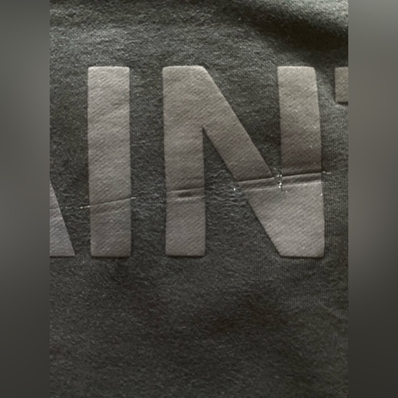 AllSaints Biggy Logo Sweatshirt Men’s XXL Black Oversized Crewneck Pullover - Picture 9 of 12